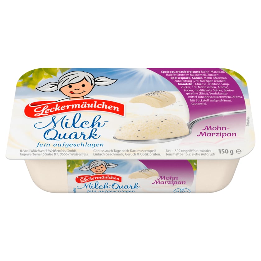 Leckermäulchen Milchquark-Mahlzeit Mohn-Marzipan 150g